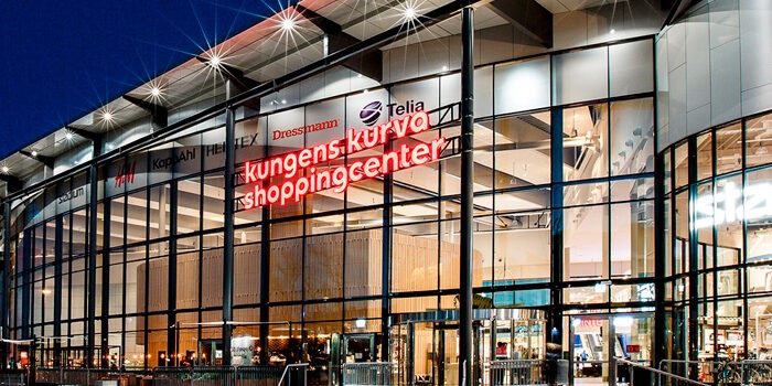 Fasadbild av Kungens kurva Shoppingscenter
